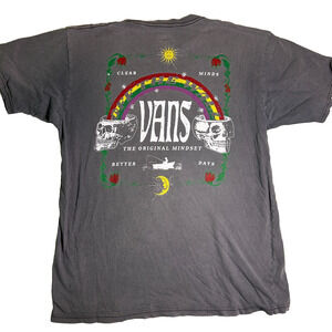 VANS Off The Wall Original Mindset Graphic Tee Mens Large Gray Skater Streetwear